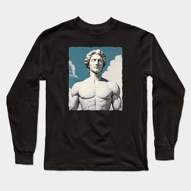 Emotive Neoclassical Sculpture Long Sleeve T-Shirt by Manzo Carey